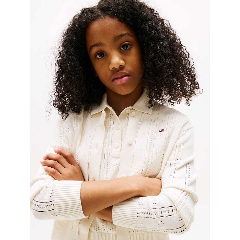 Tommy Hilfiger Pointelle Cardigan LS 8-10Y image number 2